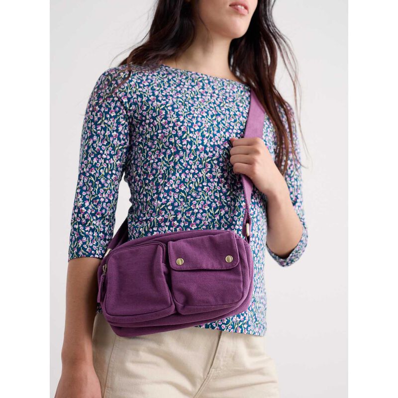 Seasalt Cornwall Melder Cross Body Bag - Purple Kale image number 1
